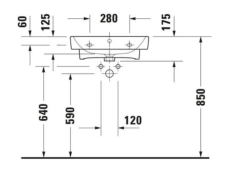 Vasque à encastrer DURAVIT Duravit No.1 55 cm