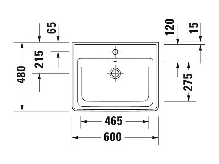 Vasque à encastrer DURAVIT D-Neo 60 cm