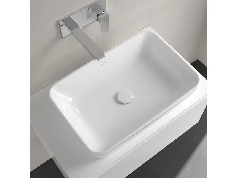 Vasque rectangle à poser VILLEROY ET BOCH Architectura 60 x 40,5 sans trop-plein
