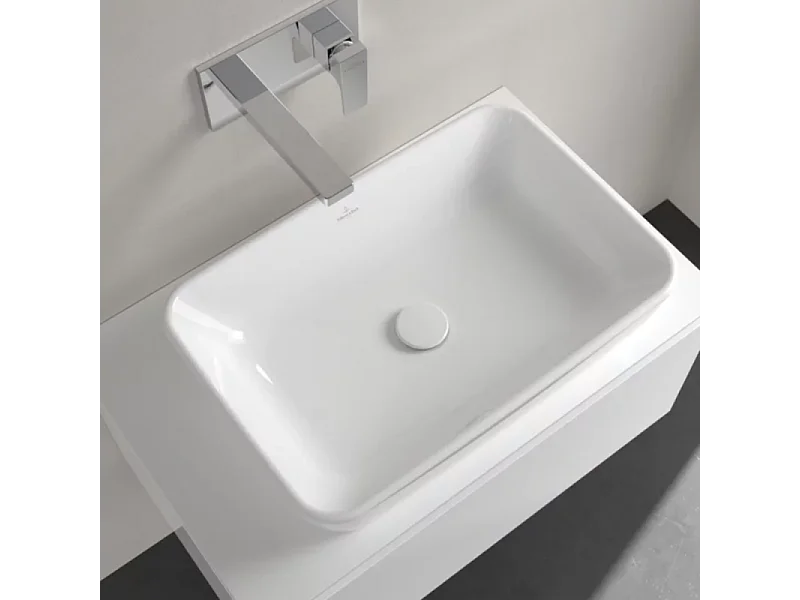 Vasque rectangle à poser VILLEROY ET BOCH Architectura 60 x 40,5 sans trop-plein