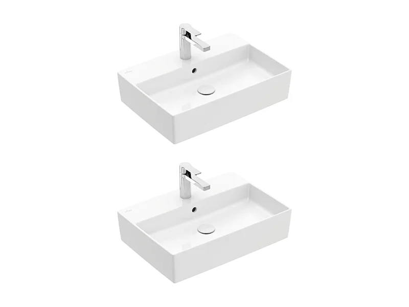 Lot de deux vasques à  poser 60x42 cm Blanc VILLEROY ET BOCH Memento 2.0