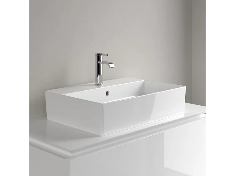 Vasque à poser VILLEROY ET BOCH Memento 2.0 blanc avec trop plein 60 x 42 cm