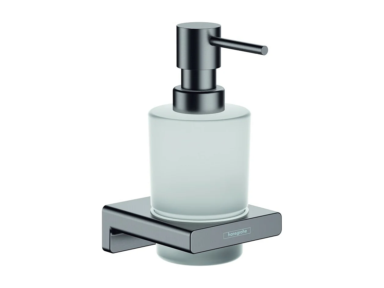 Dispensador de jabón líquido negro cromado cepillado HANSGROHE AddStoris