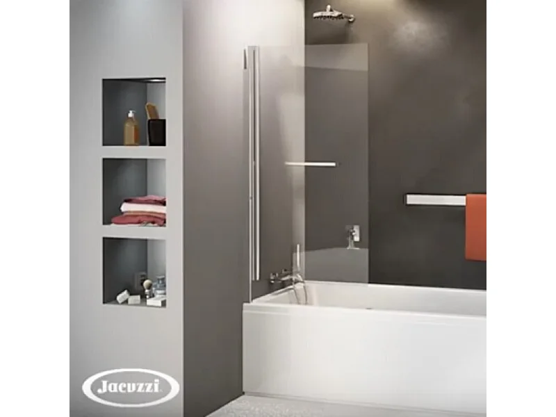 Pare baignoire pivotant et relevable 140x70 Argent brillant satiné Jacuzzi Epure