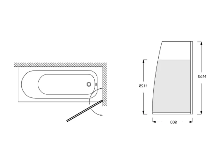 Pare bain JACOB DELAFON Serenity version droite