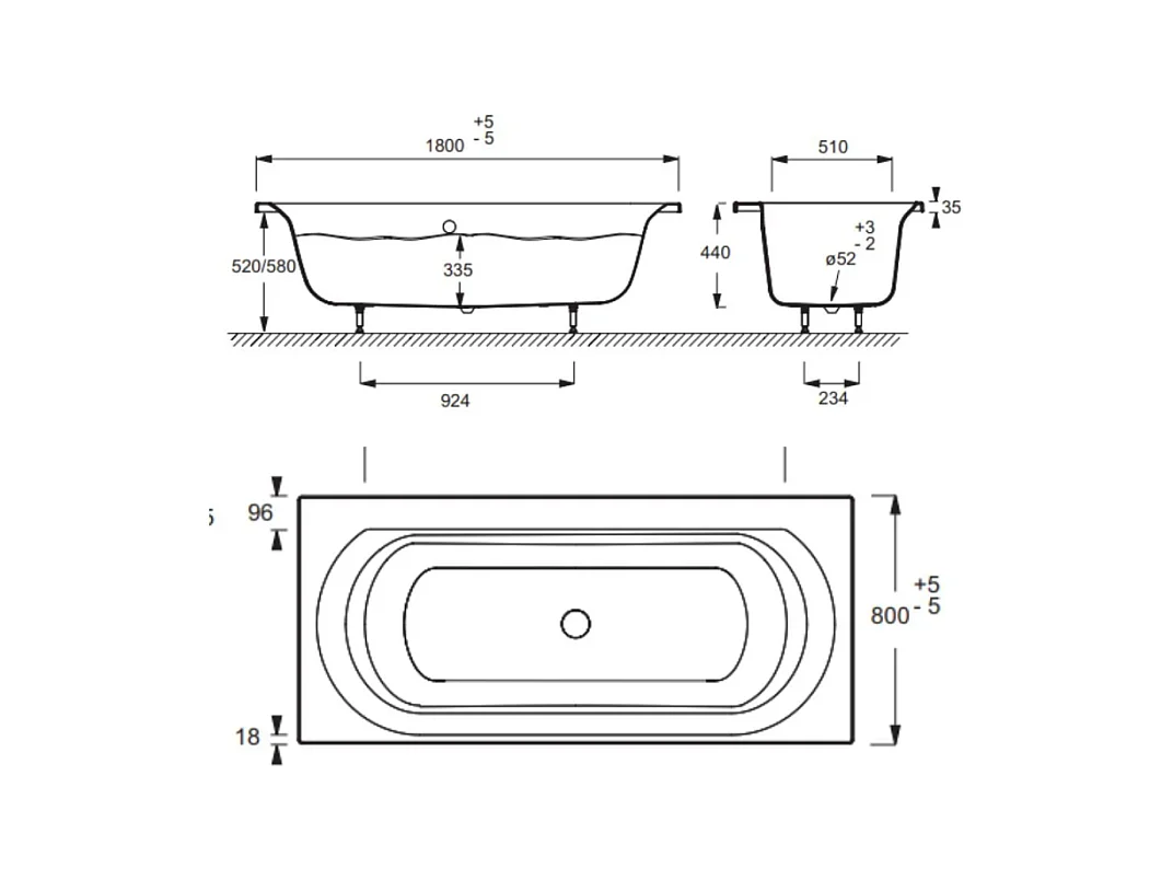Pack baignoire droite 180 x 80 JACOB DELAFON Elise + tablier niche + pommeau et mitigeur bain noir Aimé + pare bain noir + vidage