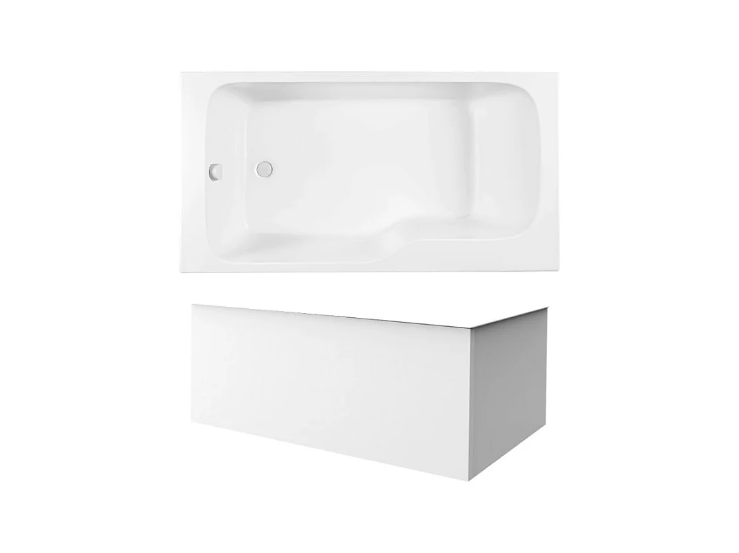 Pack baignoire bain douche 170 x 90 JACOB DELAFON Malice version gauche + tablier en angle