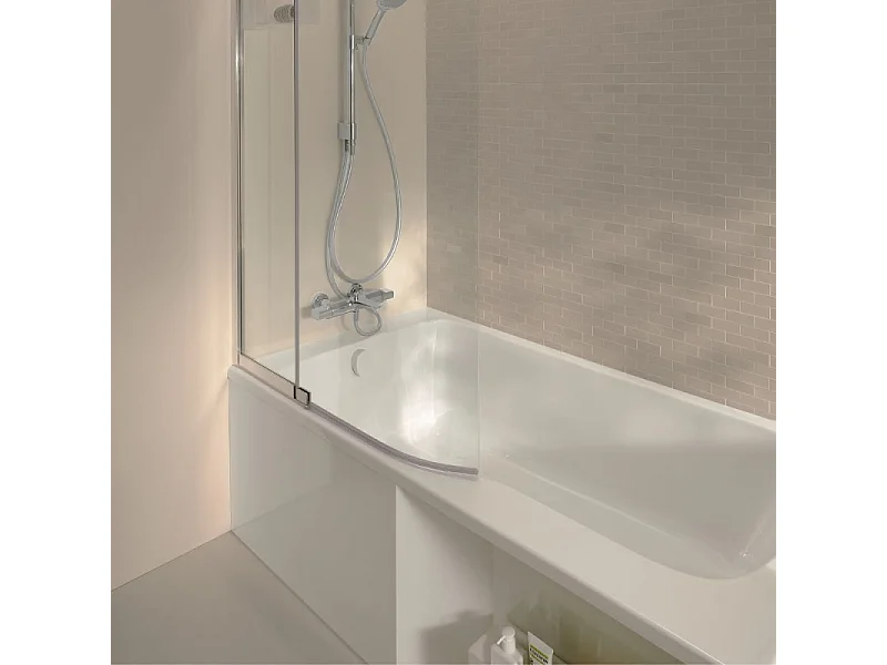 Pack baignoire bain douche 160 x 85 JACOB DELAFON Malice version gauche + tablier bain douche Malice + boite pour tablier