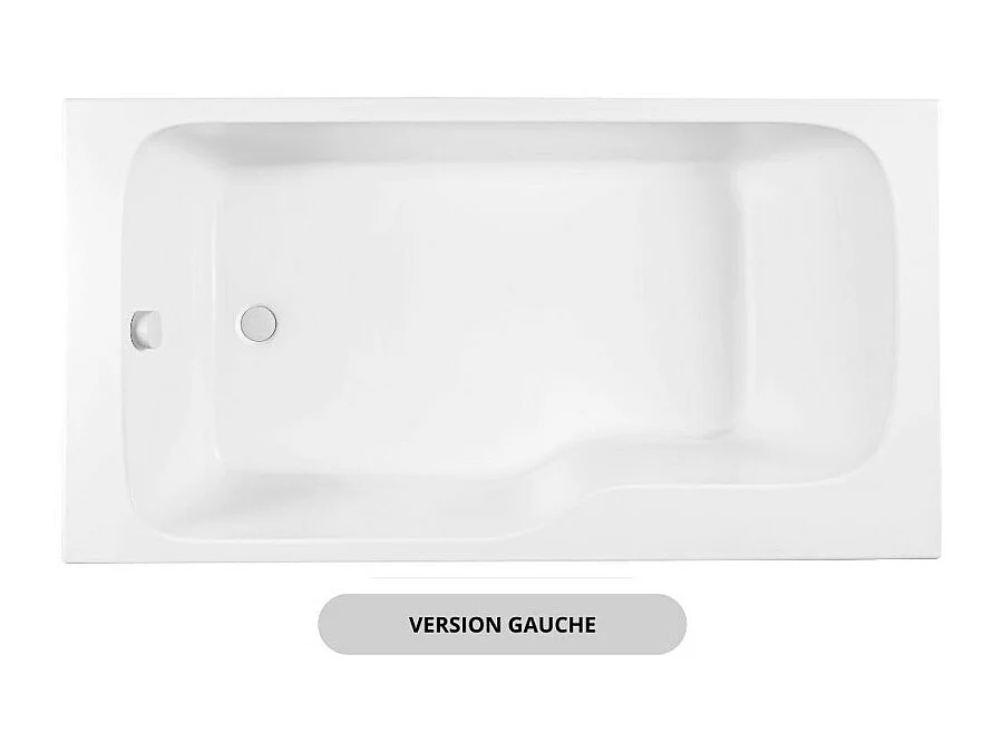 Pack baignoire bain douche 170 x 90 JACOB DELAFON Malice version gauche + tablier bain douche Malice + boite pour tablier