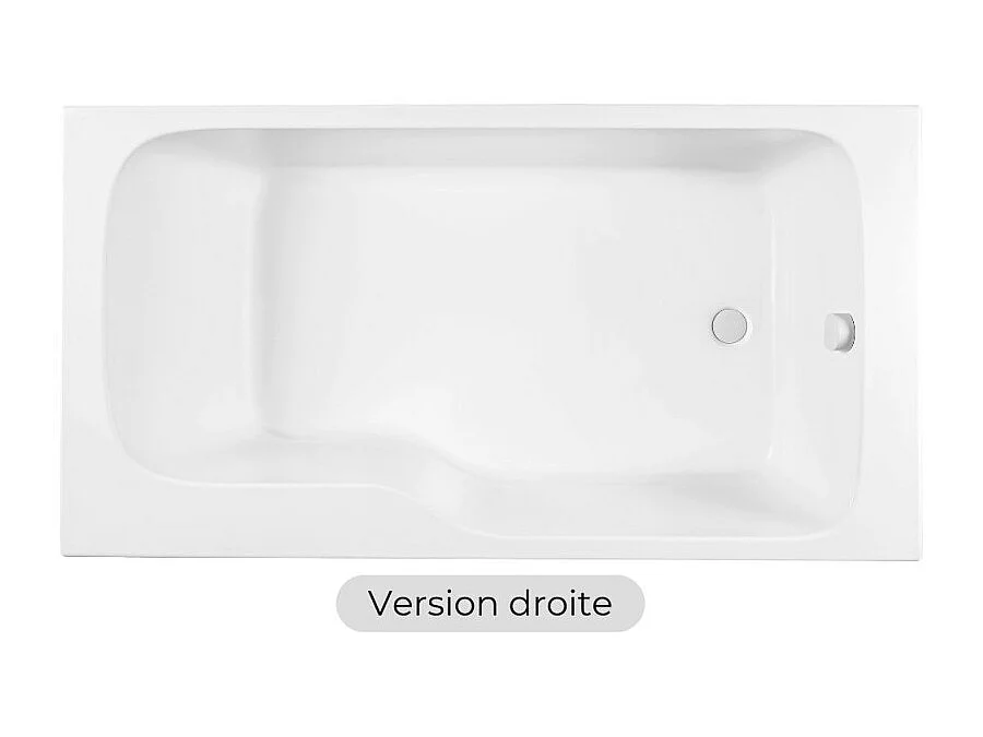 Pack baignoire bain douche 170 x 90 JACOB DELAFON Malice + tablier bain douche Malice version droite + boite pour tablier