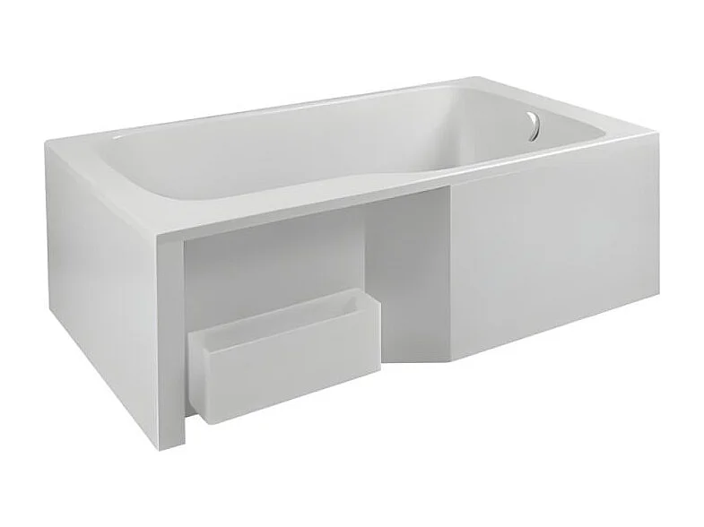 Pack baignoire bain douche 170 x 90 JACOB DELAFON Malice + tablier bain douche Malice version droite + boite pour tablier