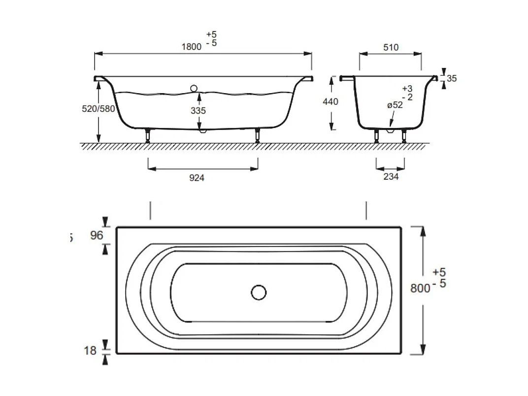 Pack baignoire 180 x 80 JACOB DELAFON Elise + tablier niche + pommeau et mitigeur bain noir Aimé + pare bain chromé + vidage