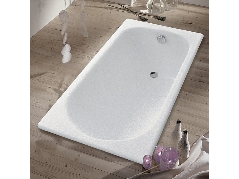 Baignoire droite JACOB DELAFON Soissons en fonte + pare bain 170 X 70