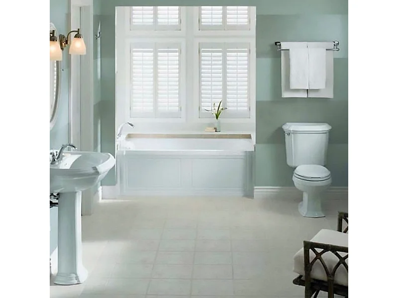 Baignoire droite JACOB DELAFON Soissons en fonte + pare bain 170 X 70