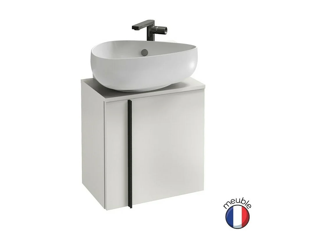 Meuble WC JACOB DELAFON Nouvelle Vague version gauche blanc brillant