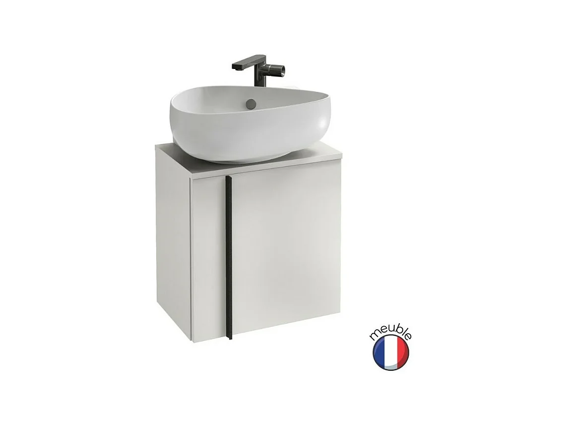 Meuble WC JACOB DELAFON Nouvelle Vague version gauche blanc brillant