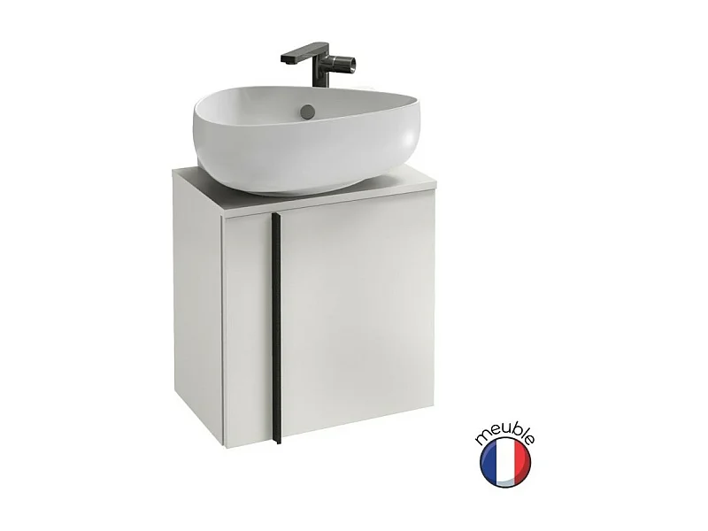 Meuble WC JACOB DELAFON Nouvelle Vague version gauche blanc brillant