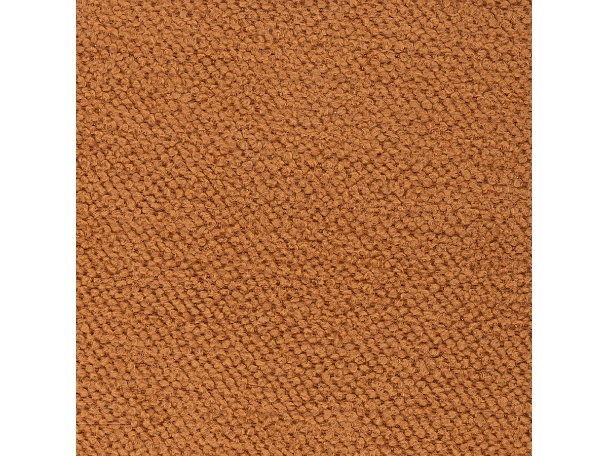 Pouf en tissu à bouclettes Orange ambré D 39 x H 40 cm