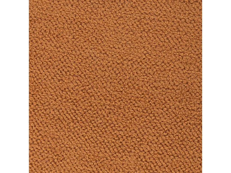 Pouf en tissu à bouclettes Orange ambré D 39 x H 40 cm