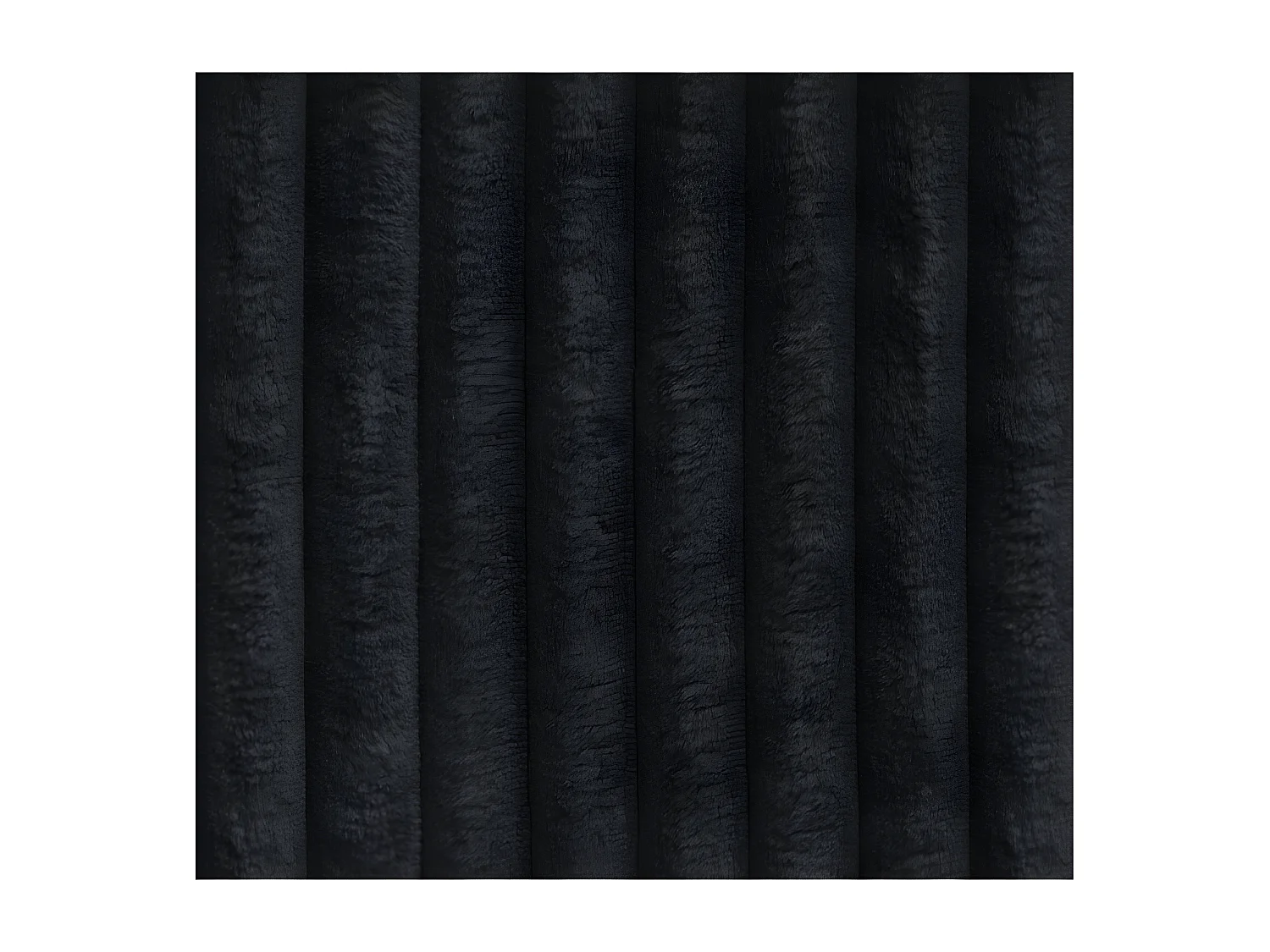 Canapé 2 places BRISIA en velours côtelé épais noir