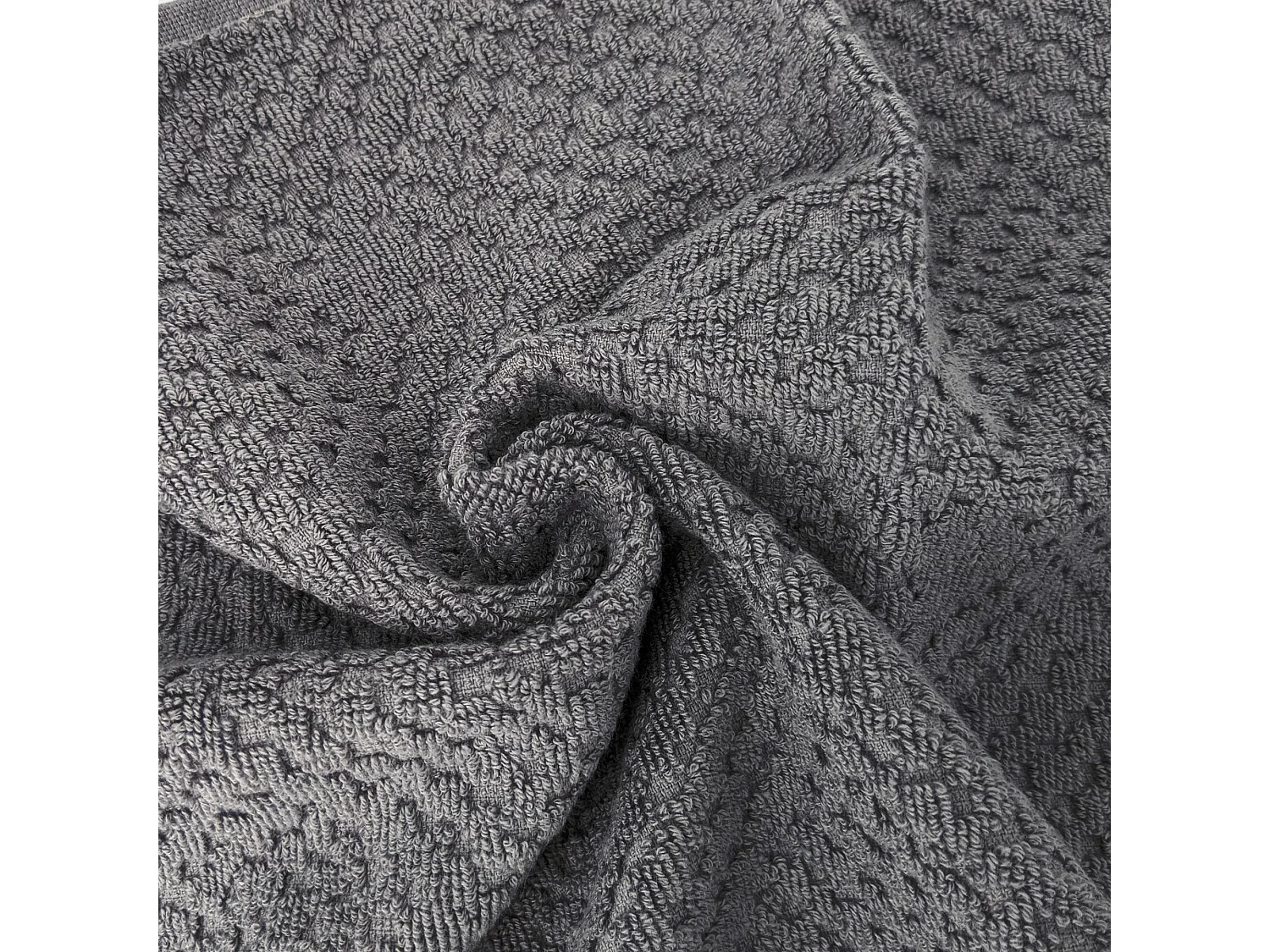 Serviette de toilette 50x100 cm pur coton collection OSAKA fleurs gris