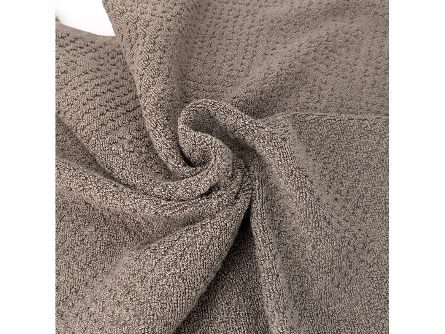 Serviette de toilette 50x100 cm pur coton collection OSAKA fleurs marron