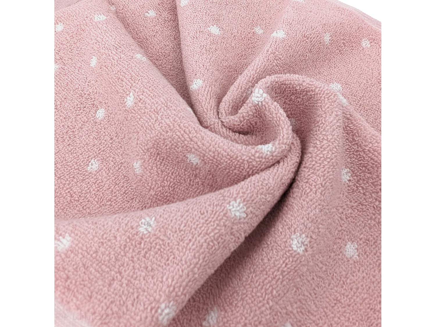 Parure de bain 7 pièces collection EFFICIENT DOTS rose flamingo