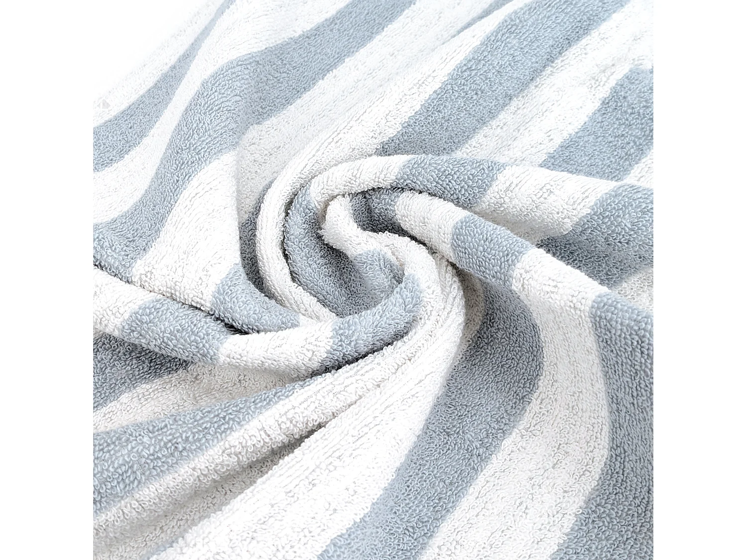 Parure de bain coton collection EFFICIENCE STRIPES 4 pièces bleu capri