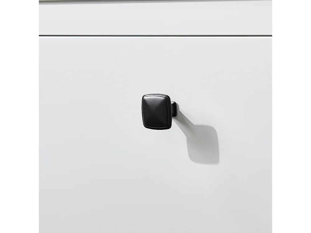 SoBuy Mobile lavanderia con sacchi portabiancheria pieghevoli, Mobiletto bagno con tre cassetti, Armadio portabiancheria Bianco 80x35x90cm BZR97-W