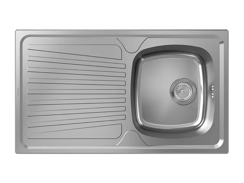 Evier 1 bac avec égouttoir HANSGROHE S21 inox