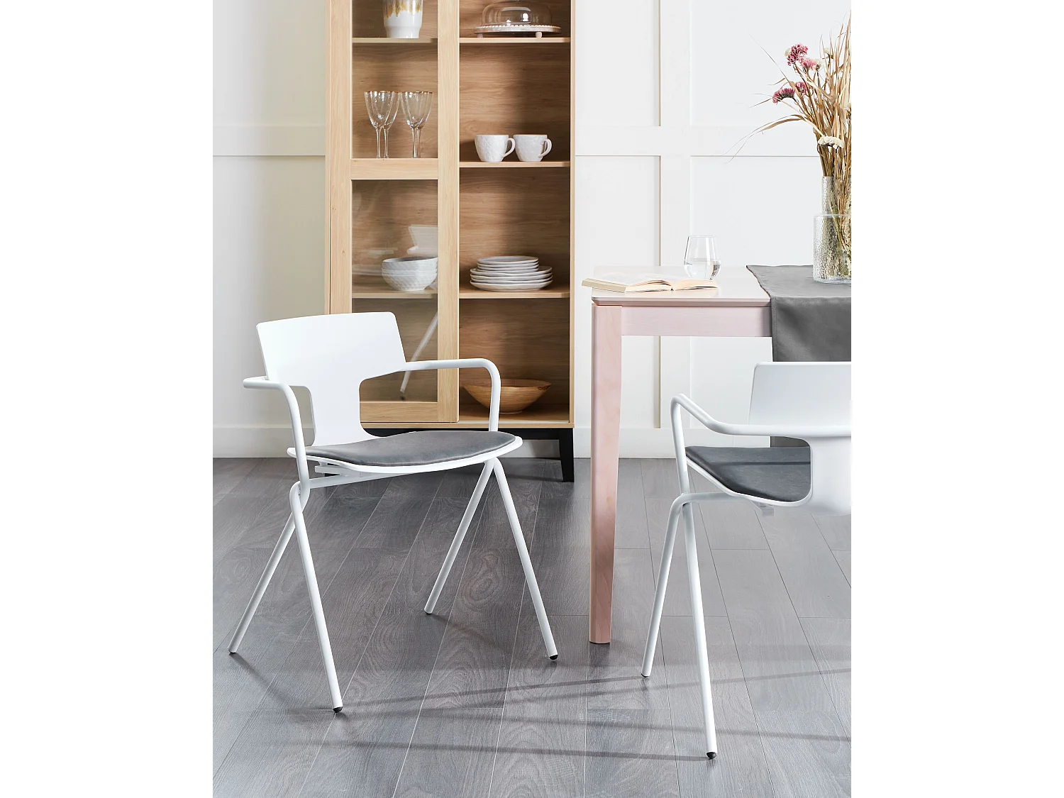 Esszimmerstuhl 2er Set MANSON Schwarz / Weiss