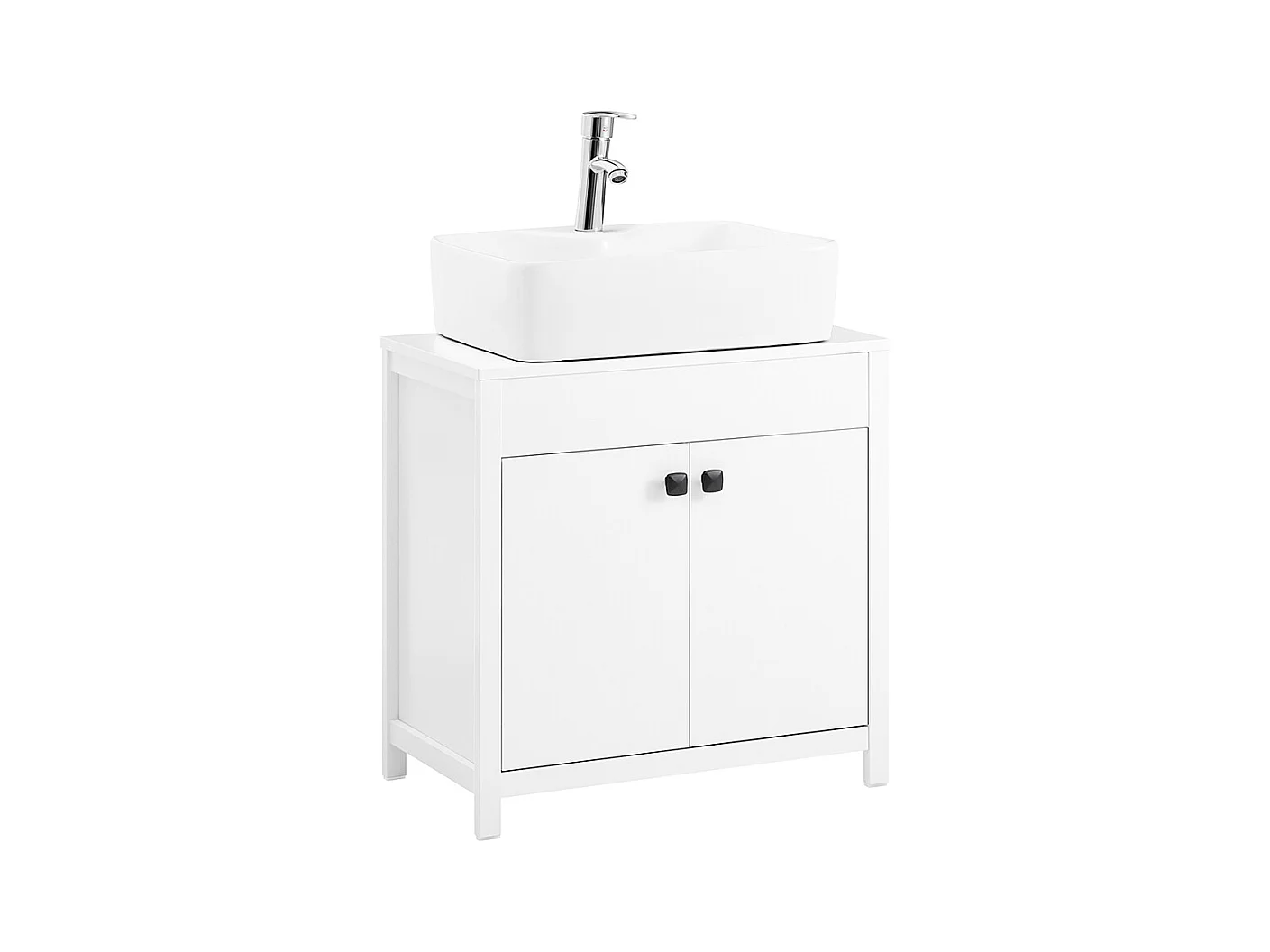 Mueble para Debajo del Lavabo Fregadero Armario de Baño BZR98-W SoBuy ES