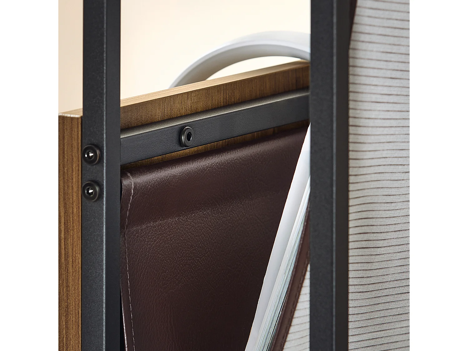 SoBuy FBT140-PF Bijzettafel C-vormige bank bijzettafel Koffietheetafel Vintage woonkamermeubilair, metalen frame, 36 x 50 x 65 cm SOBUY