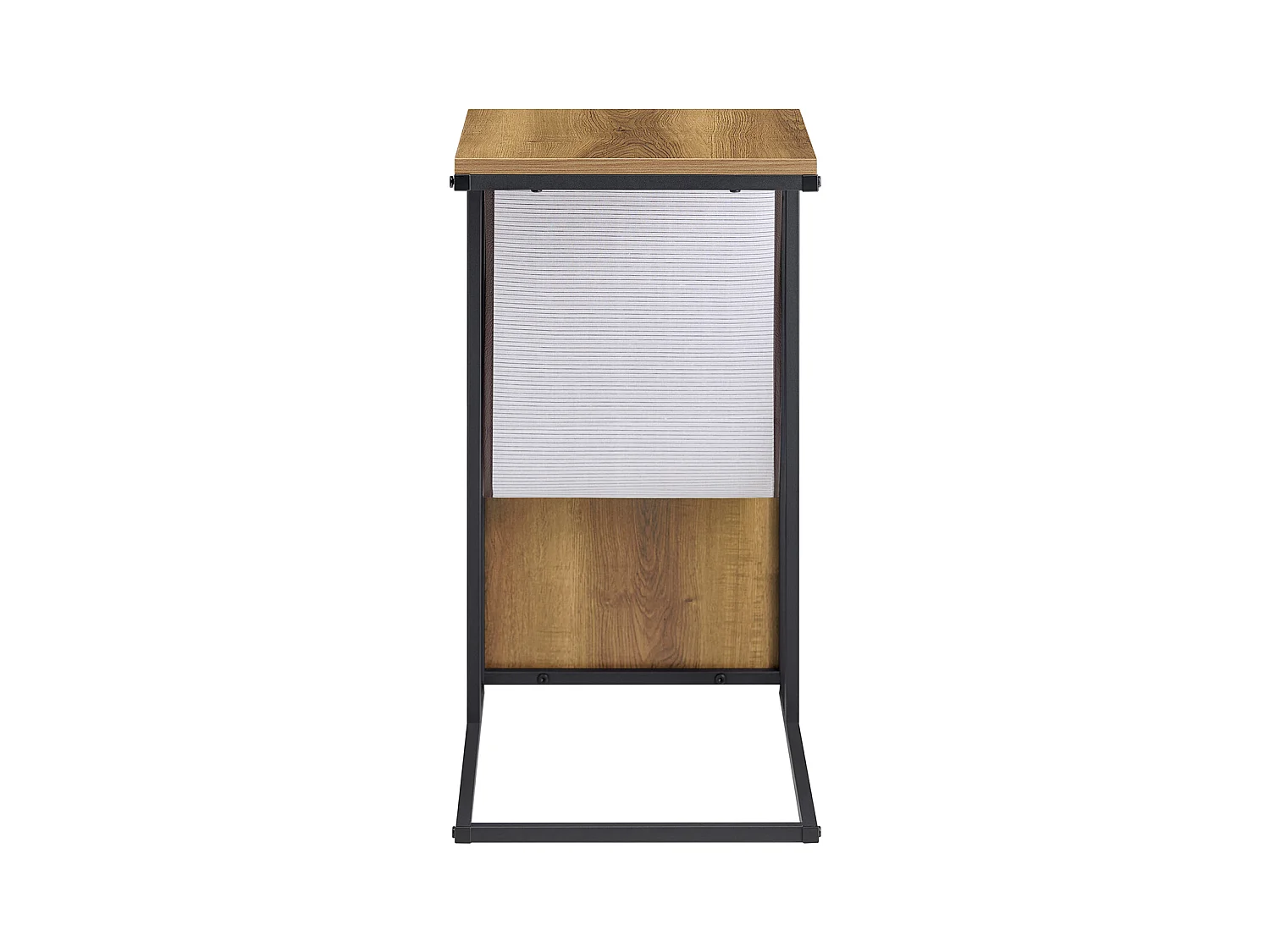 SoBuy Table d’Appoint Bout de Canapé en Forme C Table Basse à thé Meuble de Salon Vintage, Structure en métal, 36 x 50 x 65 cm, FBT140-PF