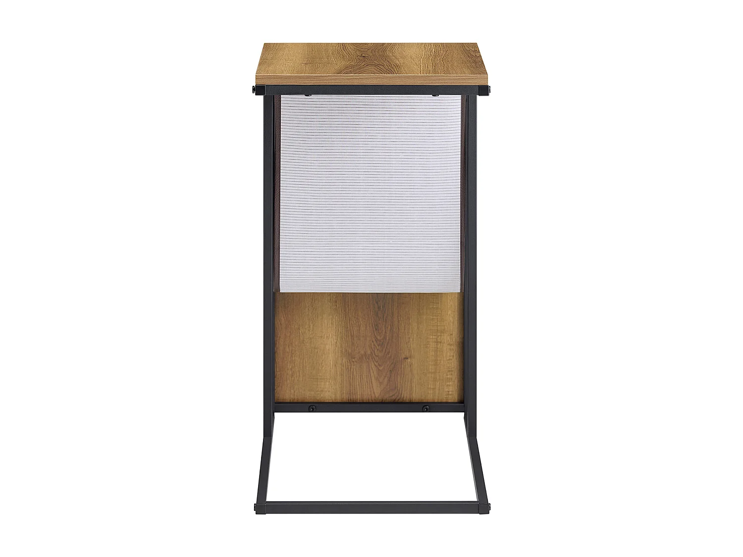 SoBuy Table d’Appoint Bout de Canapé en Forme C Table Basse à thé Meuble de Salon Vintage, Structure en métal, 36 x 50 x 65 cm, FBT140-PF