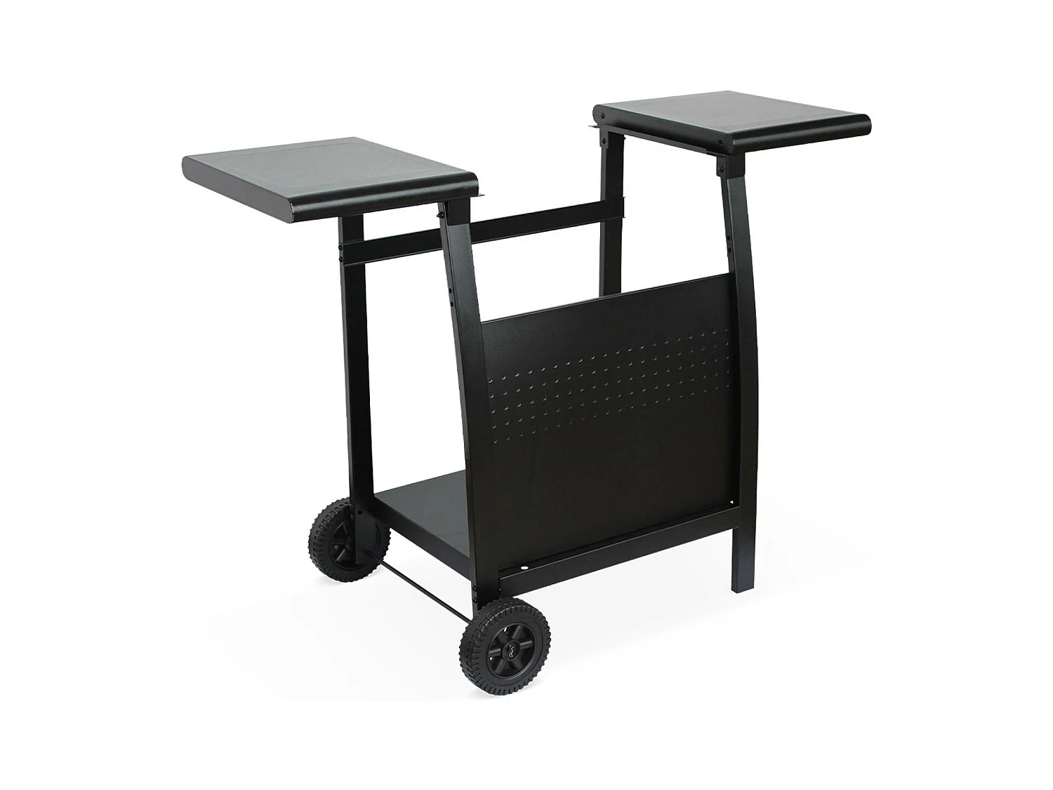 Plancha au gaz 2 brûleurs sur chariot - Porthos - 5kW. plancha à gaz avec desserte . cuisine extérieure. plaque émaillée. inox. barbecue