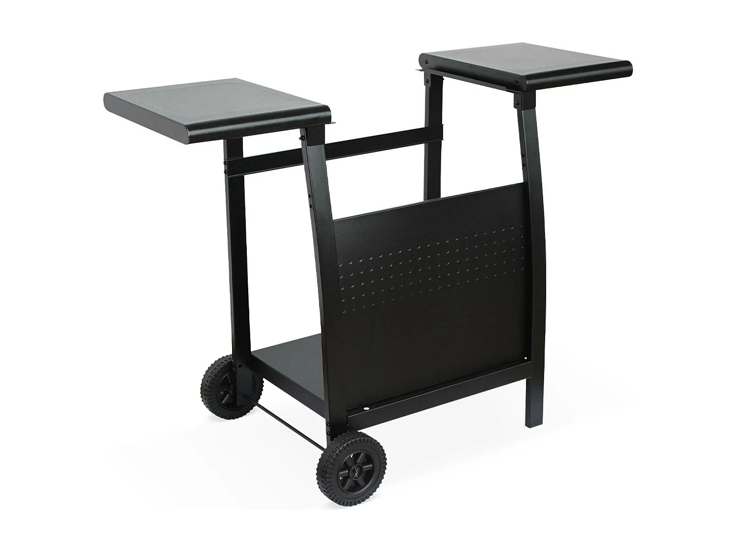 Plancha de gas 2 quemadores 5kw + carro negro