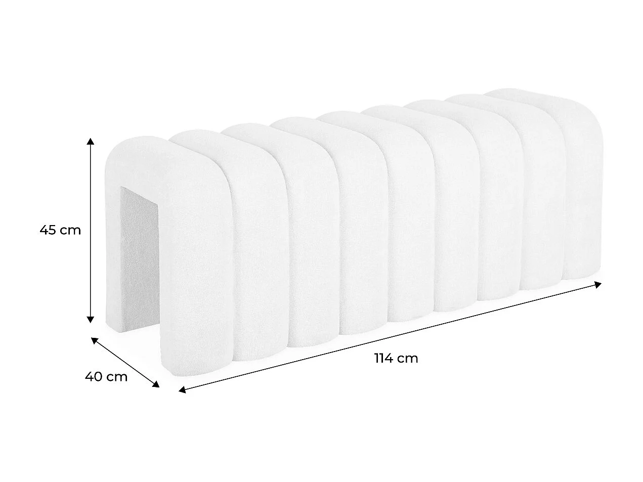 Banco, pie de cama contemporáneo de tela beige