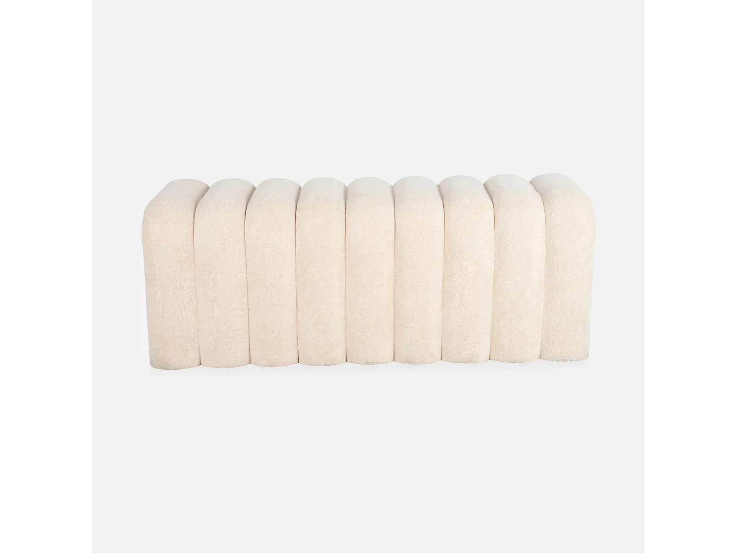 Panca, fine letto contemporaneo tessuto, beige