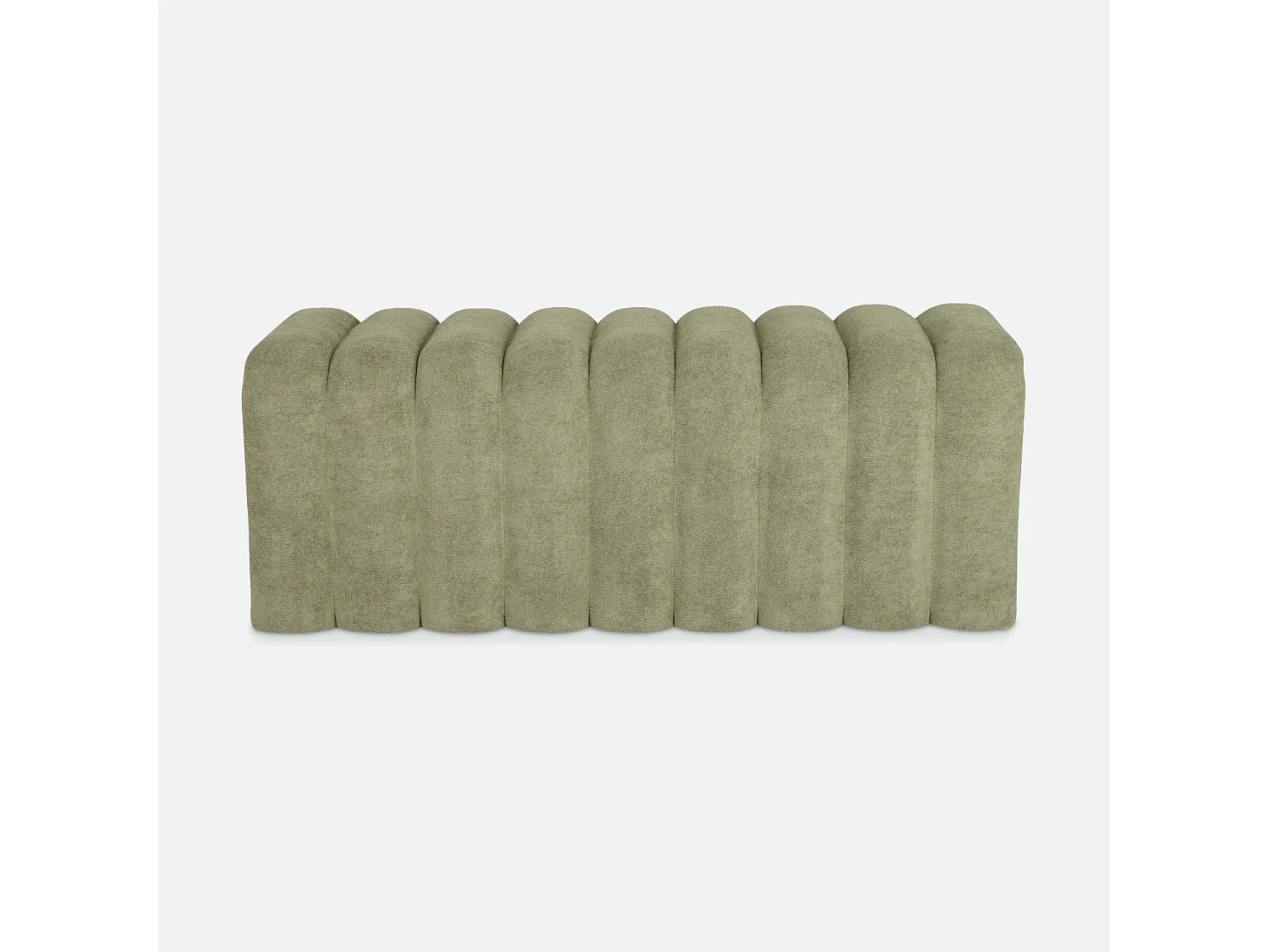 Banc. bout de lit vert contemporain en tissu