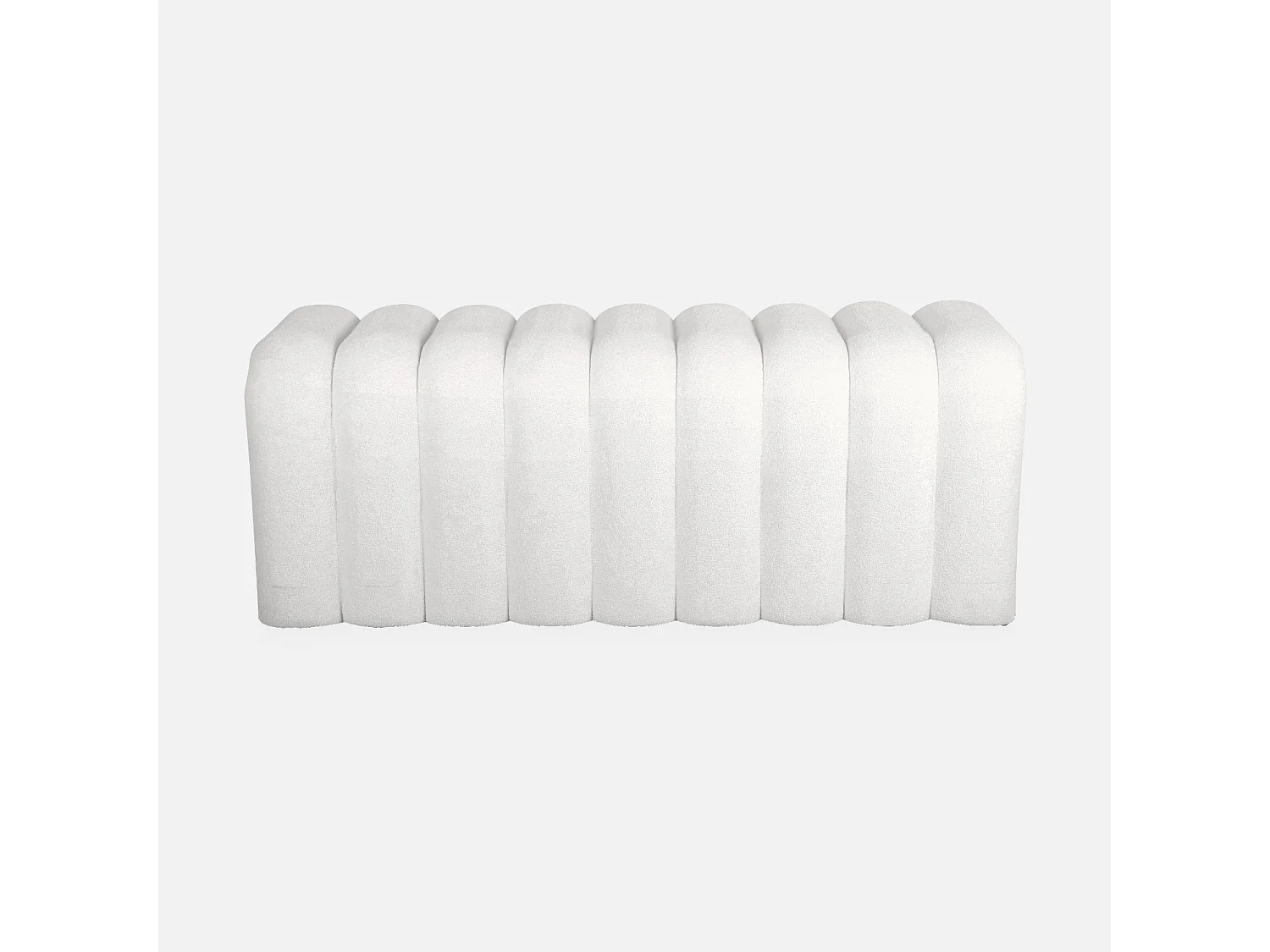 Banc. bout de lit blanc contemporain en tissu