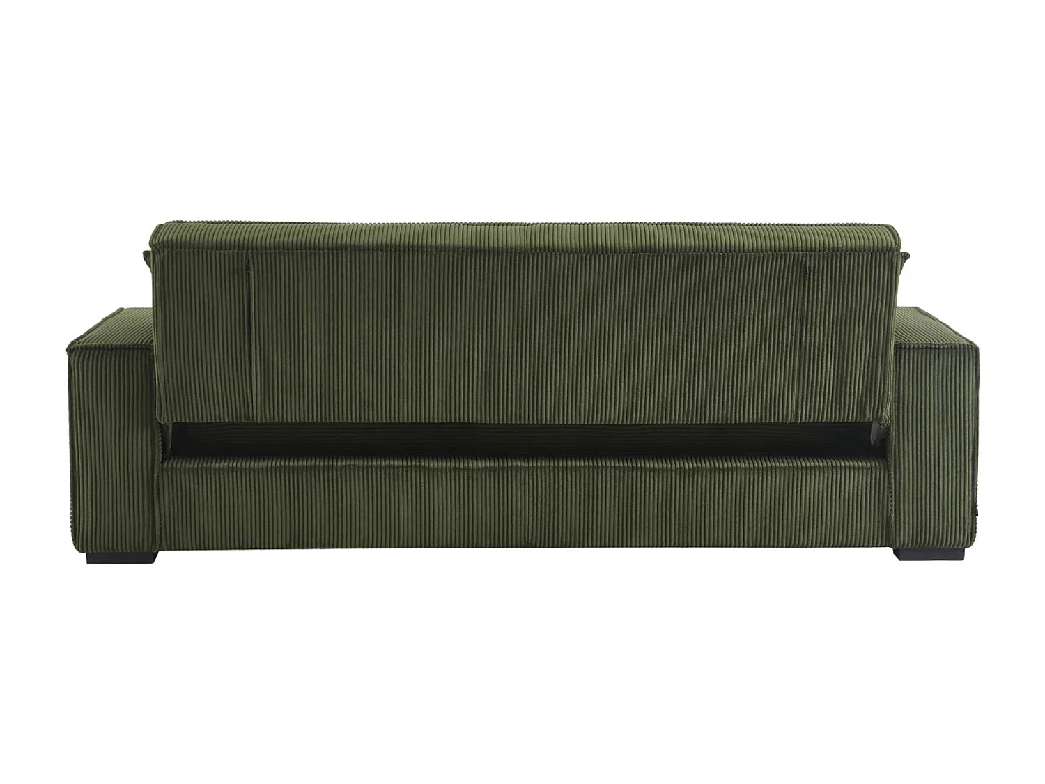 Sofá cama de pana de 3 plazas kaki oscuro