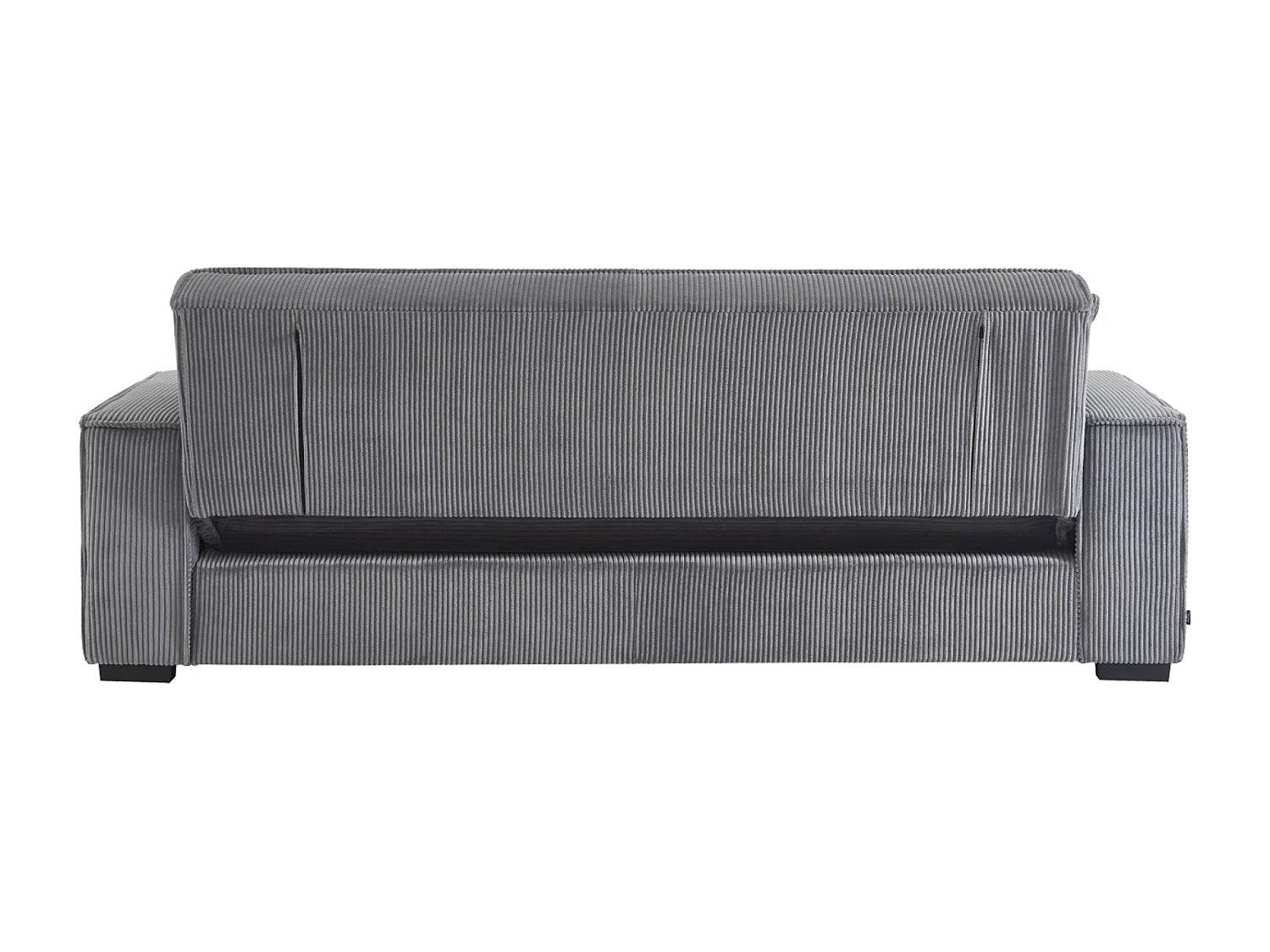 Sofá cama de pana de 3 plazas gris claro