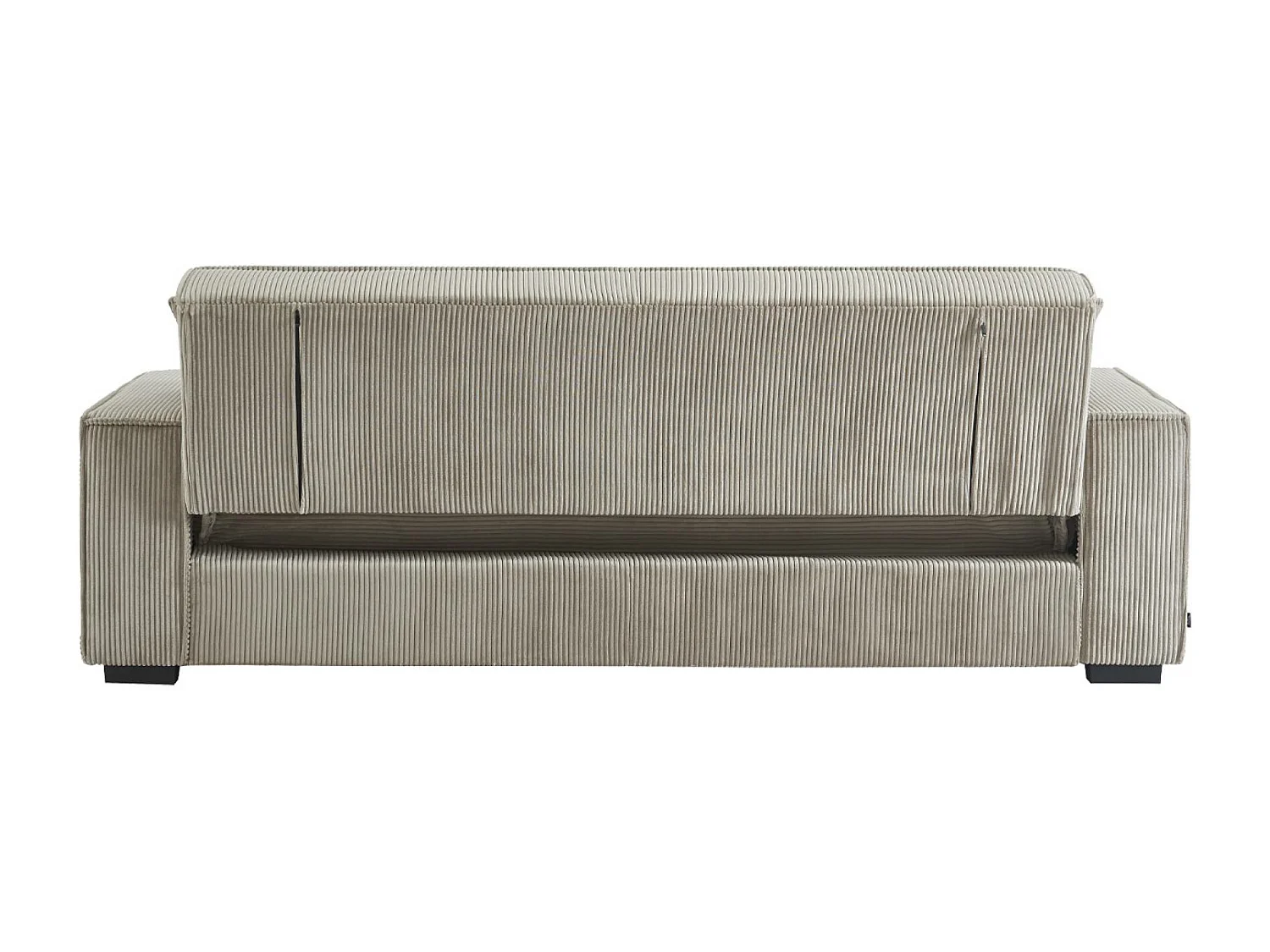 Sofá cama de pana de 3 plazas beige