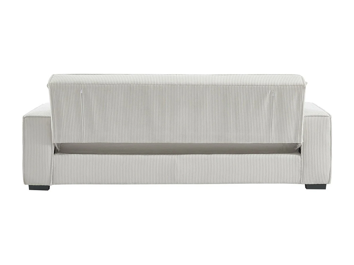 Sofá cama de pana de 3 plazas crema