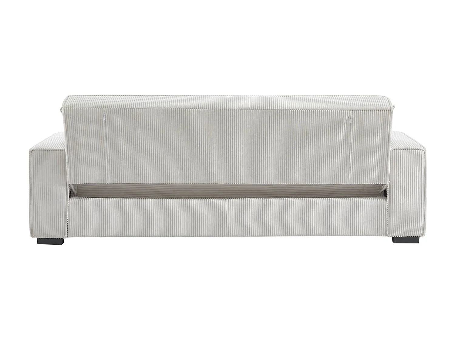 Sofá cama de pana de 3 plazas crema