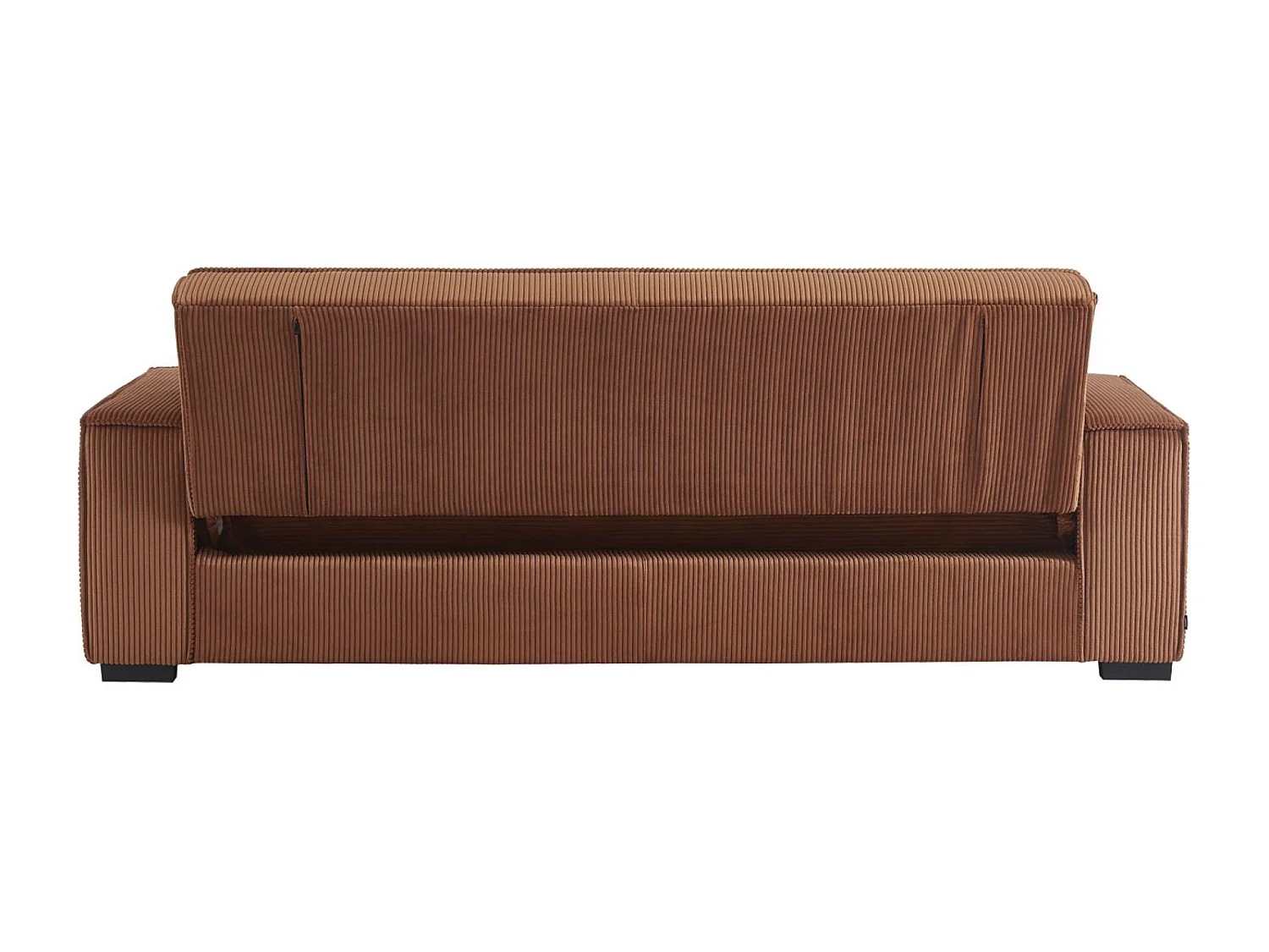 Sofá cama de pana de 3 plazas camel