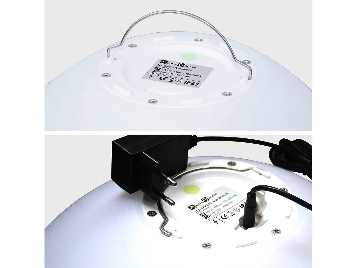 Boule LED 40cm – Sphère décorative lumineuse. Ø40cm. blanc chaud. commande à distance