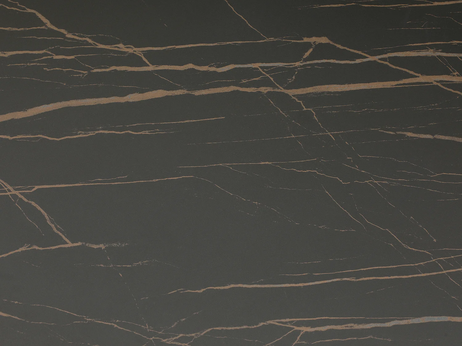 Mesa de jantar extensível 6 a 10 lugares em vidro temperado, cerâmica e metal efeito mármore preto - KAJARI de Maison Céphy