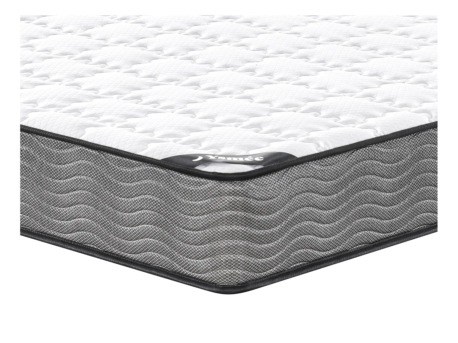 Conjunto canapé abatible natural claro + colchón de muelles ensacados de 140 x 190 cm espesor 19cm - KIJAL de YSMÉE
